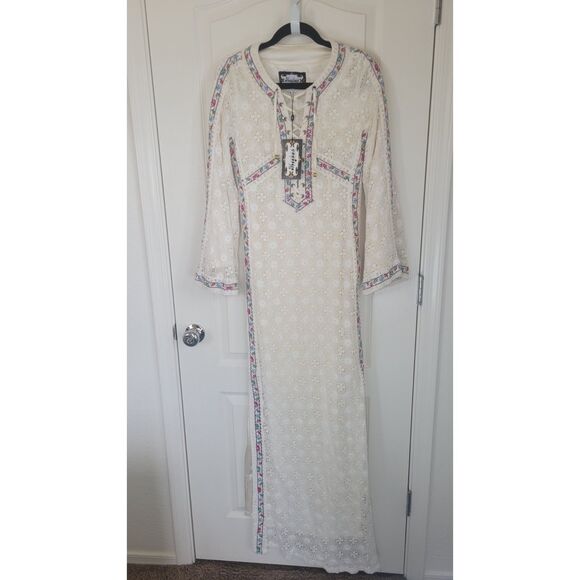 Womens Meghan Los Angeles Boho Maxi Long Sleeve Dress - Picture 2 of 3